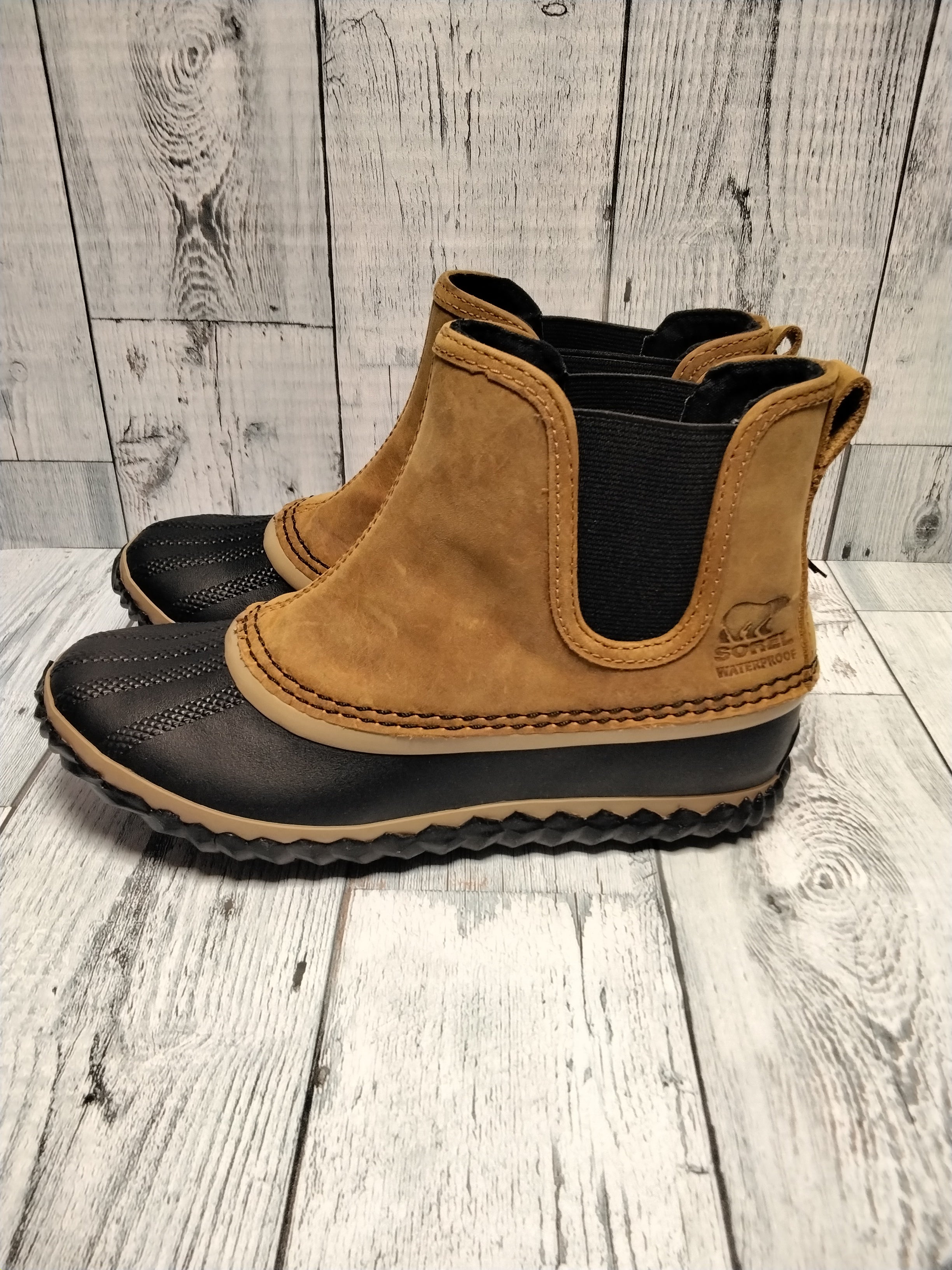 Sorel Women's Out N About Chelsea-w Cold Weather Boot, Tan/Brown, Sz 5 (7761761075438)